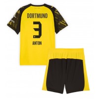 Borussia Dortmund Waldemar Anton #3 Domáci Detský futbalový dres 2025-26 Krátky Rukáv (+ trenírky)